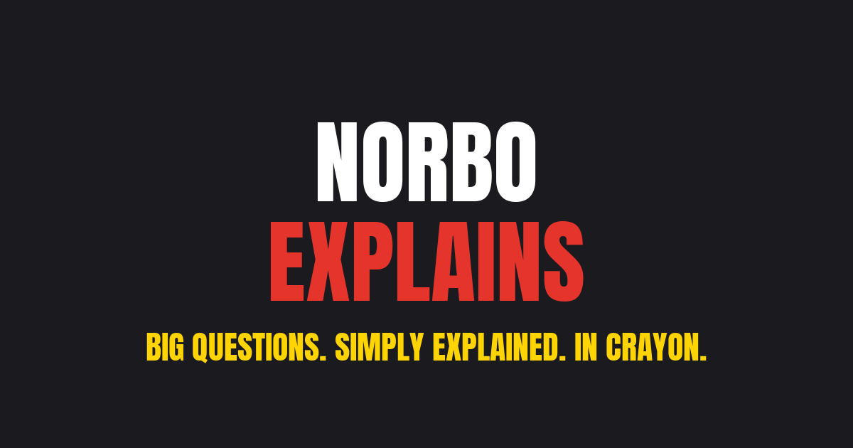 Thumbnail: Welcome to Norbo Explains — the crayon channel gets a home